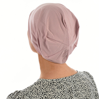 Premium Cotton Slip-on Sleep Cap Beanie | Pink - Dusty Pink | M/L/XL