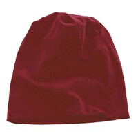 Premium Cotton Slip-on Sleep Cap Beanie | Red - Wine Burgundy | M/L/XL