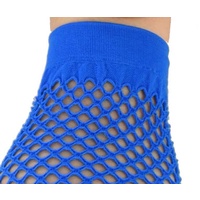Fishnet Gloves Palm-Wrist Length | Blue - Royal Blue
