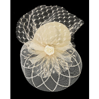 Mini Top Hat Fascinator | Cream