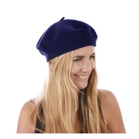 Classic Costume Wool Beret  | Blue - Navy Blue / Dark Blue