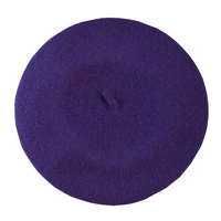 Classic Costume Wool Beret  | Purple - Dark Purple Violet