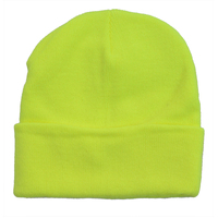 Classic Foldup Beanie Cap | Yellow - Fluro Yellow