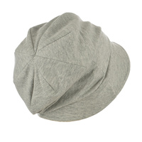 Jersey Slouchy Cloche Hat | Grey - Light Grey