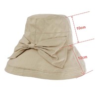 Big Bow Linen Sun Hat 