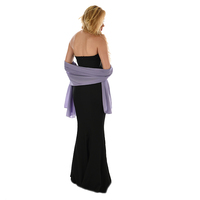 Over-Shoulder Evening Chiffon Shawl Wrap | Purple - Light Purple Lilac