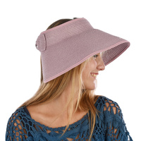 Wide Brim Rollup Visor | Purple - Light Purple Lilac