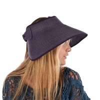 Wide Brim Rollup Visor | Purple - Dark Purple Violet