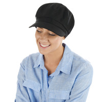 Vivien Cotton Bakerboy Cap | Black | M/L