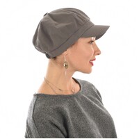 Vivien Cotton Bakerboy Cap | S/M | Dark Grey 