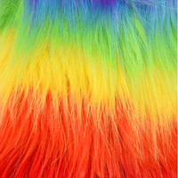 Rainbow Faux Fur Disco Legwarmers