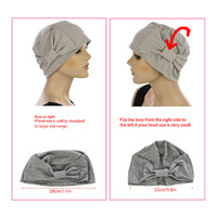 Large View Cotton Headband Bow Turban Cap