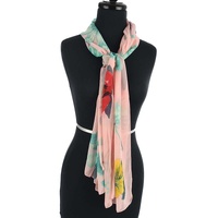 Premium Cotton Chemo Hat with Scarf Band | Option 5 | Dusty Pink Beanie N Baby Pink Scarf Band