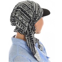 Tennis Visor and Pre-tied Stretch Scarf Set | Black