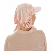 Tennis Visor and Pre-tied Stretch Scarf Set | Pink