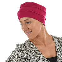 ROSETTE COTTON TURBAN - KERRY | Ruby Pink | M/L