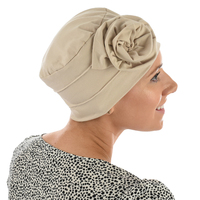 ROSETTE COTTON TURBAN - KERRY | Beige - Light Beige | M/L