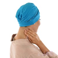 Diamante Bamboo Turban - Millie | Turquoise Blue