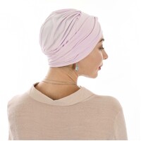 Bamboo Turban Hat with Removable Headband - Tracy | Light Pink