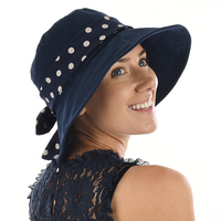 FASHION SUN HAT - Sophie | Blue - Navy Blue / Dark Blue | Adjustable-S/M