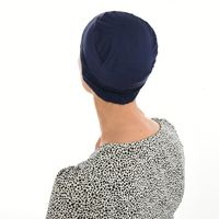 BAMBOO NIGHTCAP HAT LINER - WENDY | Blue - Navy Blue / Dark Blue