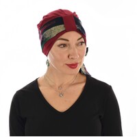 BAMBOO CLASSIC TURBAN - MICHELLE | Deep Red | Turban with Sash