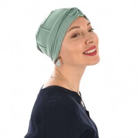 Bamboo Slip-on Cap with Tails - Susan | Sage Green