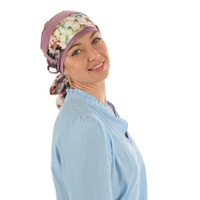 Bamboo Beanie Turban - Tina | Option 5 | MOONLIT MAUVE Turban with Sash