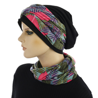 Floral 4 in 1 Magic Headcover | Option 4 | Tropical Leaf Print 