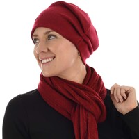 LADIES LUXE BEANIE- ISABELLA | Red - Burnt Red / Deep Red