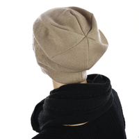 LADIES LUXE BEANIE- ISABELLA | Camel / Dark Beige / Tan