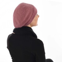 Angora Cosy Cap - Elena | Pink - Dusty Pink