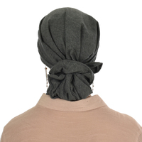 Stretch Triangle Scarf Linda | Grey - Dark Grey