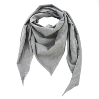 Soft Pleated Triangle Scarf - Carly | Grey - Light Grey