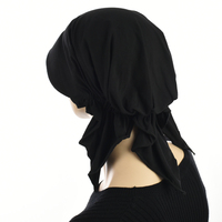 Convertible Jersey Cotton Cap - Sasha | Black