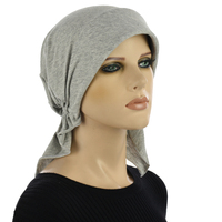 Convertible Jersey Cotton Cap - Sasha | Grey - Light Grey