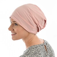 Double-sided Two-toned Headcover - Ingrid | Option 2 - Dark Grey vs. Dusty Pink