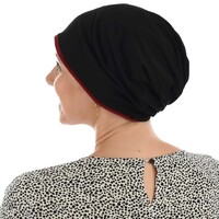 Double-sided Two-toned Headcover - Ingrid | Option 3 - Black vs. Deep Red