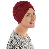 Reversible Classic Cotton Turban - Nora | Red - Burnt Red / Deep Red