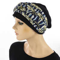 Floral Eternity Loop Scarf Turban | Option 7 | Tasmanian Blue Gum
