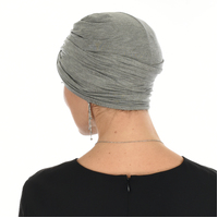 Bamboo Infinity Scarf Head Wrap   | Grey - Medium Grey