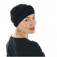 Bamboo Infinity Scarf Head Wrap | Black