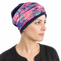 Seamless Wrap Headband with Print | # 3: Pink and Blue Paisley Print