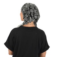 Slouchy Pre-tied Floral Scarf Lena | #1 Leaf Sketches – Black