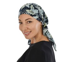 Slouchy Pre-tied Floral Scarf Lena | #11 Tropical Flowers and Leaves 