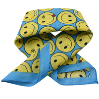 Cotton Bandana Blue Yellow Emojis Smiley Faces