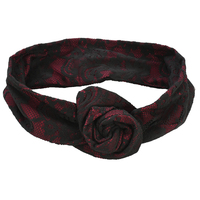 Lace Overlay Band for Turban | Option 12 | Burgundy | With Cotton Turban