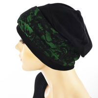 Lace Overlay Band for Turban | Option 13 | Christmas Green | With Cotton Turban