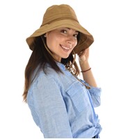 Wide Brim Bucket Sun Hat Rita | Bronze