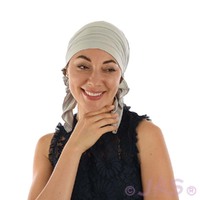 Bamboo Pre-tied Pleated Scarf Josie | Birch Light Grey